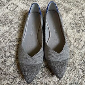 Rothy’s The Point in Silver Metallic